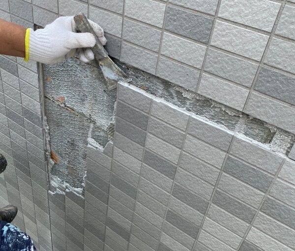 東京都江戸川区　K様邸　雨漏り補修　外壁からの雨水侵入　タイル外壁 (6)